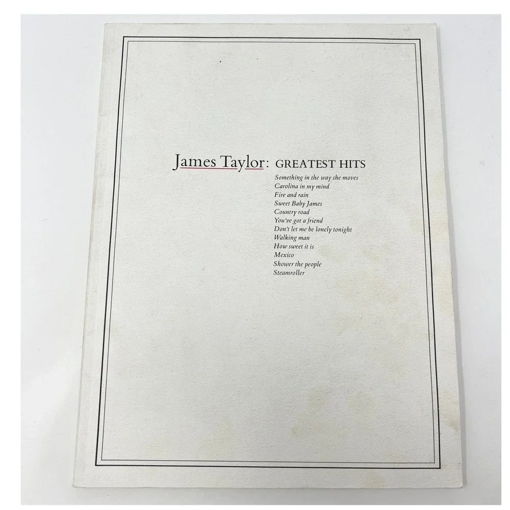 VTG James Taylor Greatest‎ Hits Piano Vocal Guitar Sheet Music Songbook 1978